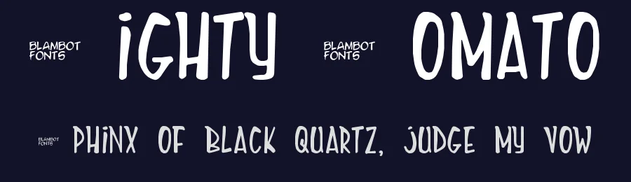 Mighty Tomato by Blambot — Decorative Font — thumbnail 2