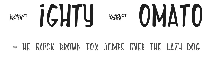 Mighty Tomato by Blambot — Decorative Font