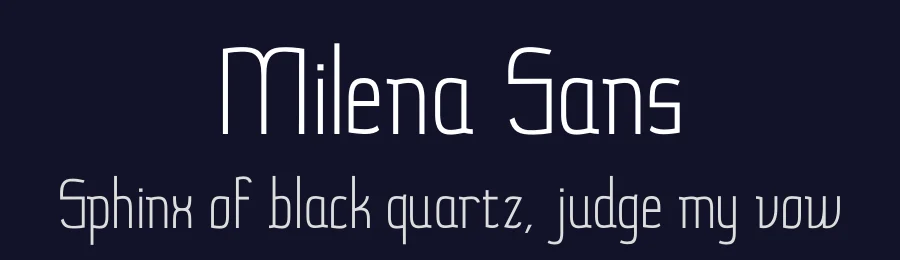 Milena Sans by Milena Gajovic — Sans Serif Font — thumbnail 2