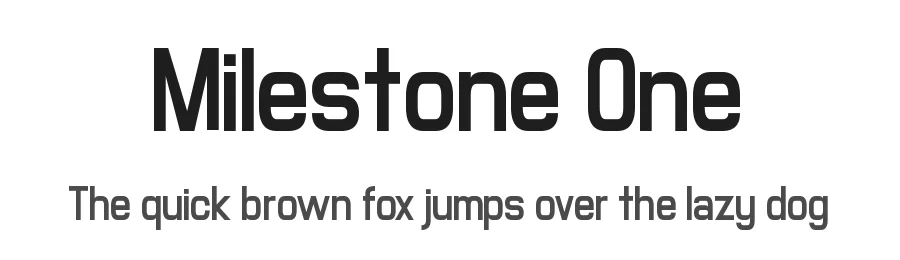 Milestone One by Chequered Ink — Sans Serif Font