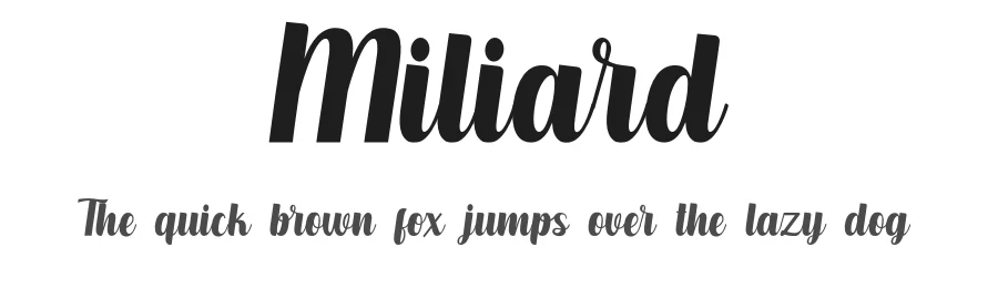 Miliard by Debut Studio — Script Handwritten Font