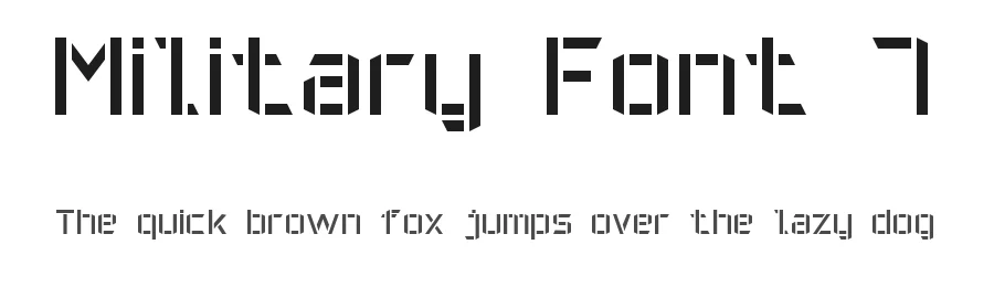 Military Font 7