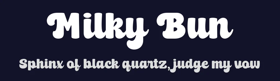 Milky Bun by HansCo — Decorative Font — thumbnail 2