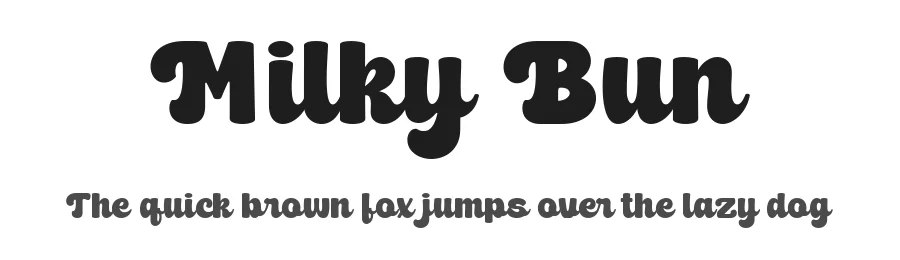 Milky Bun by HansCo — Decorative Font