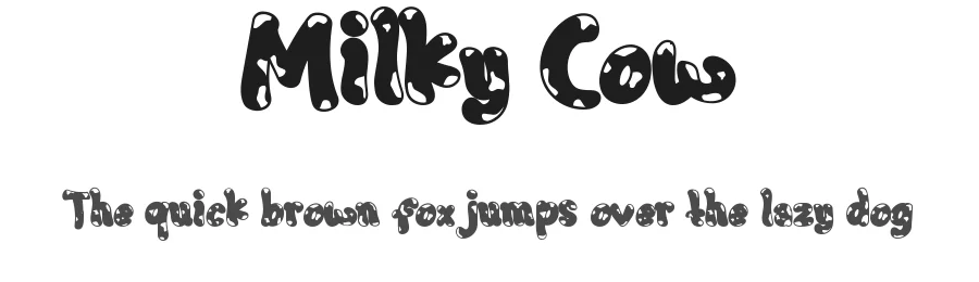 Milky Cow by Wellscript Studio β Decorative Font