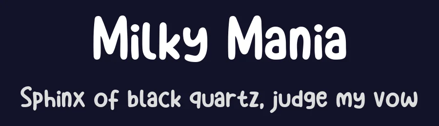 Milky Mania by Khurasan — Decorative Font — thumbnail 2