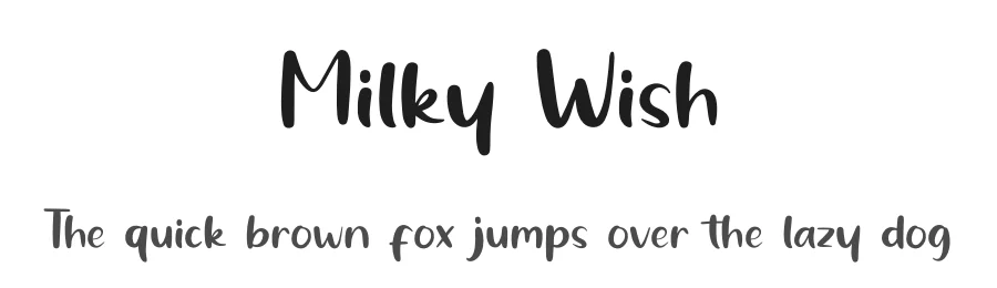 Milky Wish by RantautypeStudio — Decorative Font