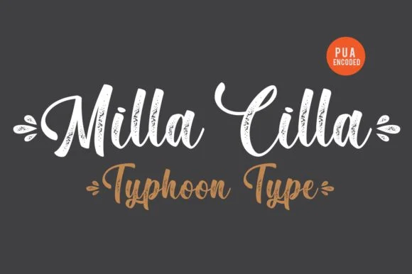 Milla Cilla Font by Typhoon Type™ — Script Handwritten Font