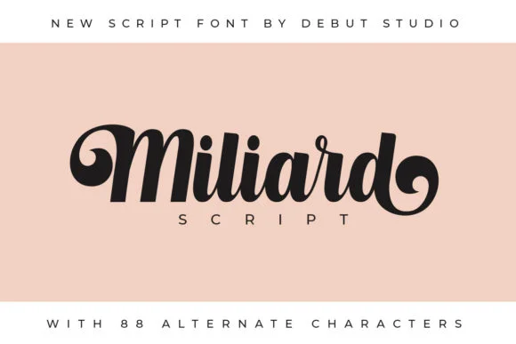 Milliard Script Font by Debut Studio — Script Handwritten Font