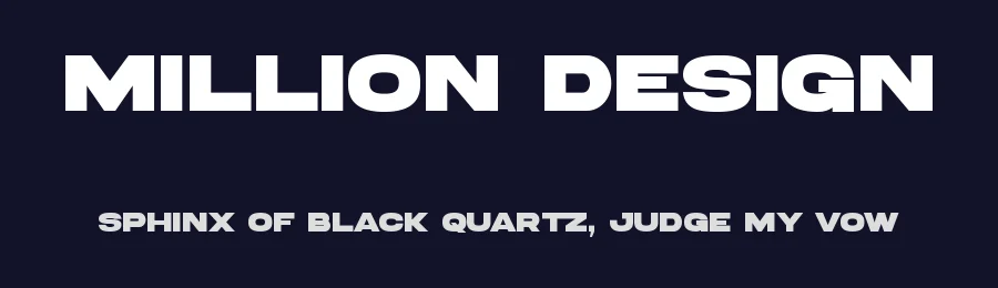 Million Design by Graphicxell — Sans Serif Font — thumbnail 2