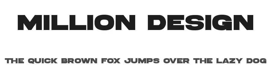 Million Design by Graphicxell — Sans Serif Font