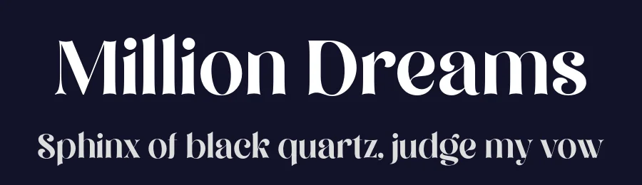 Million Dreams by Sansakerta — Decorative Font — thumbnail 2