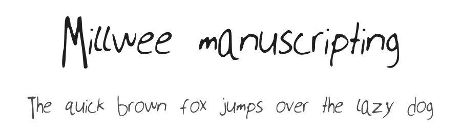 Millwee manuscripting
