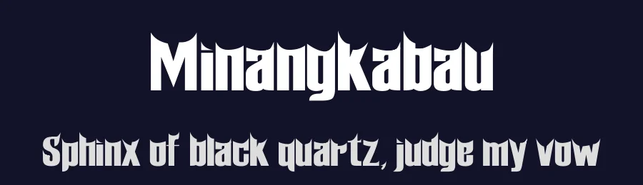 Minangkabau by Suryo Wahono — Decorative Font — thumbnail 2