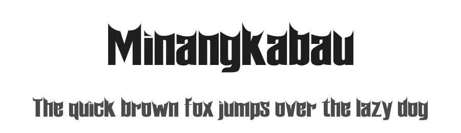 Minangkabau by Suryo Wahono — Decorative Font