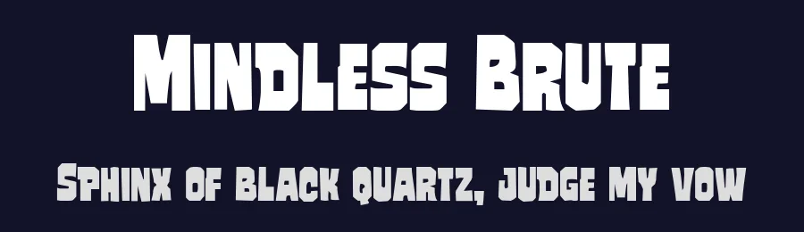 Mindless Brute by Iconian Fonts — Decorative Font — thumbnail 2