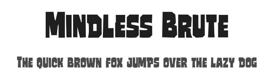Mindless Brute by Iconian Fonts — Decorative Font