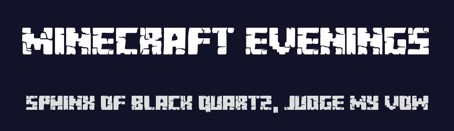 Minecraft Evenings by Chequered Ink — Decorative Font — thumbnail 2