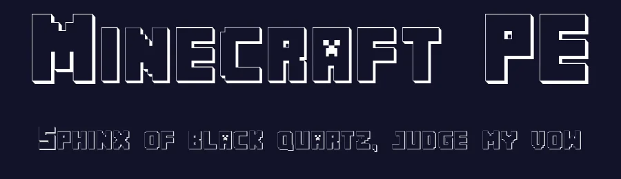 Minecraft PE by KiddieFonts — Display Font — thumbnail 2