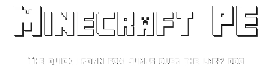 Minecraft PE by KiddieFonts — Display Font