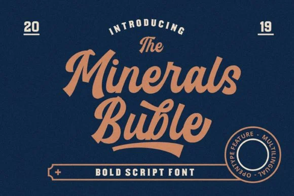 Minerals Buble Font by ovoz.graphics β Script Handwritten Font