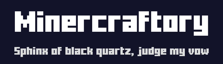 Minercraftory by Jayvee Enaguas — Display Font — thumbnail 2