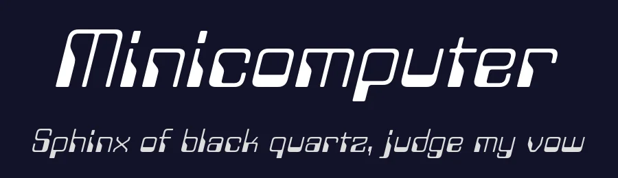 Minicomputer by Typodermic Fonts — Display Font — thumbnail 2