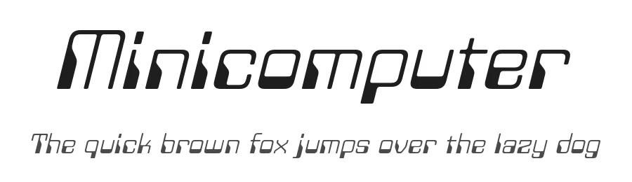 Minicomputer by Typodermic Fonts — Display Font
