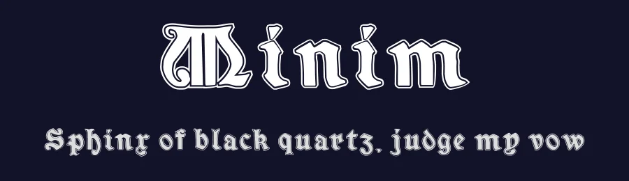 Minim by Paul Lloyd — Blackletter Font — thumbnail 2