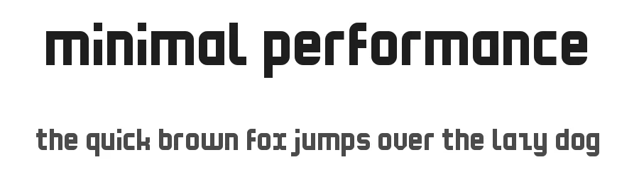 Minimal Performance by imagex — Display Font
