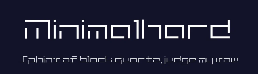 Minimalhard by Akihiro — Display Font — thumbnail 2