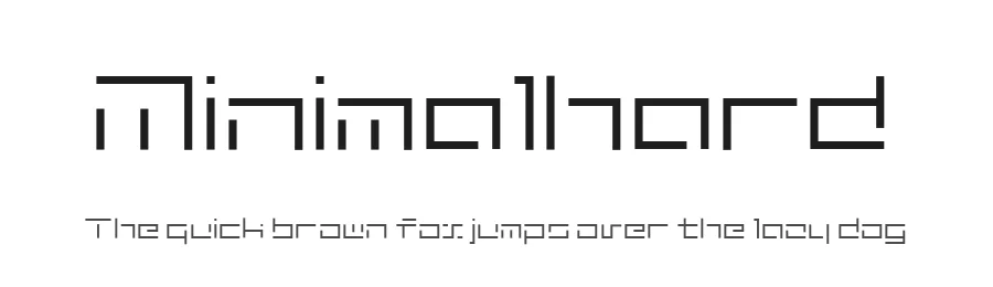 Minimalhard by Akihiro — Display Font