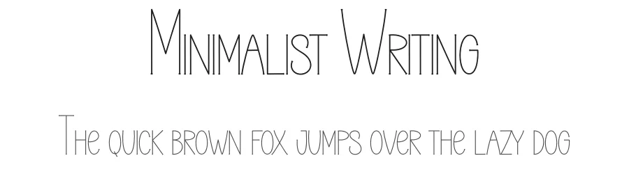 Minimalist Writing