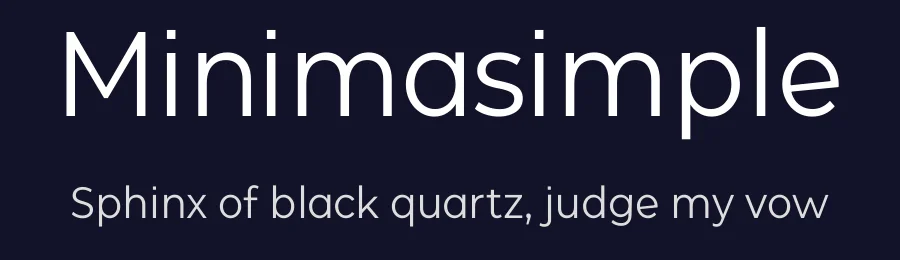 Minimasimple by Benoit Fourdinier — Sans Serif Font — thumbnail 2