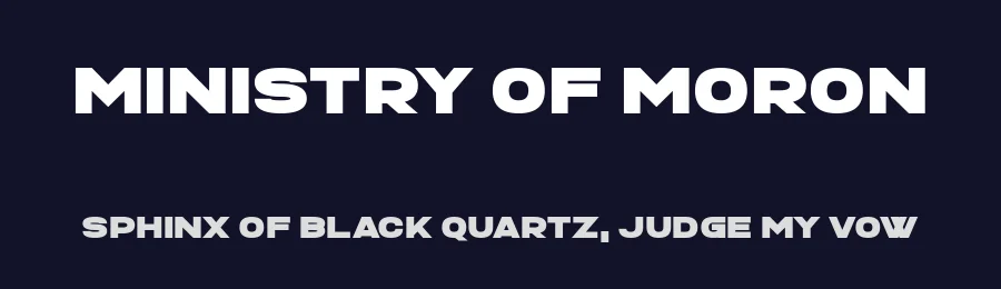 Ministry of Moron by Chequered Ink — Sans Serif Font — thumbnail 2