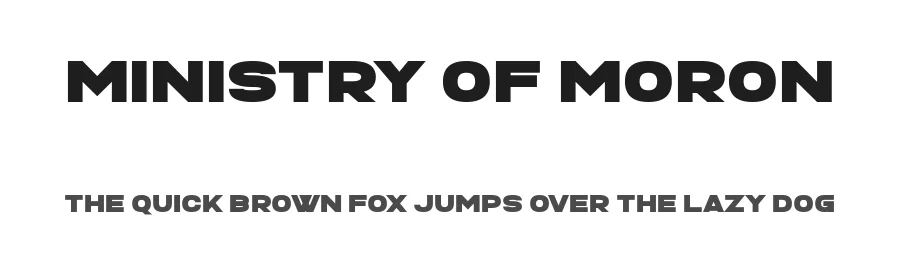 Ministry of Moron by Chequered Ink — Sans Serif Font
