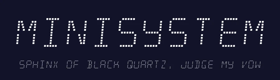 Minisystem by Typodermic Fonts — Display Font — thumbnail 2