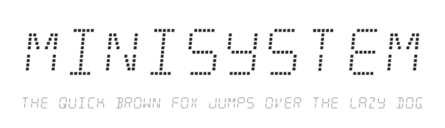 Minisystem by Typodermic Fonts — Display Font