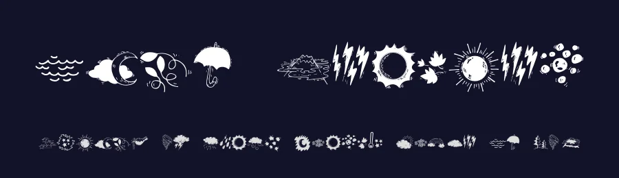 Miny Weather by lolisfresh — Dingbats Font — thumbnail 2