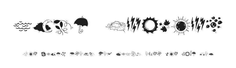 Miny Weather by lolisfresh — Dingbats Font
