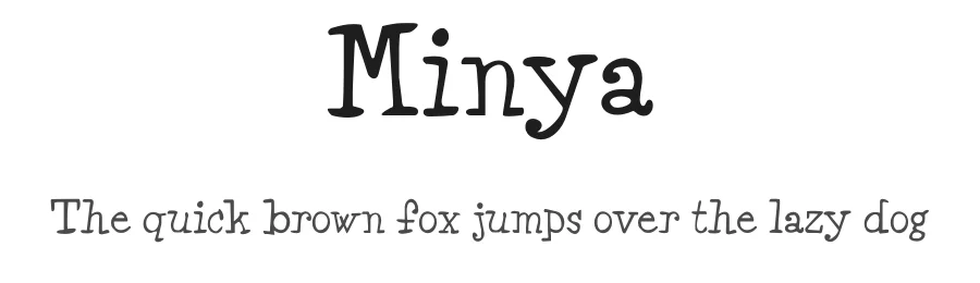 Minya by Typodermic Fonts — Decorative Font