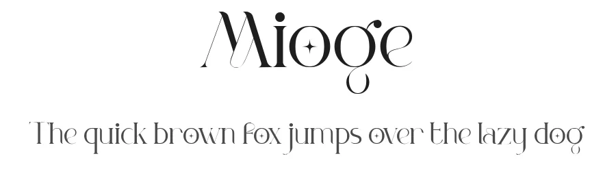 Mioge by Typefactoryco β Decorative Font