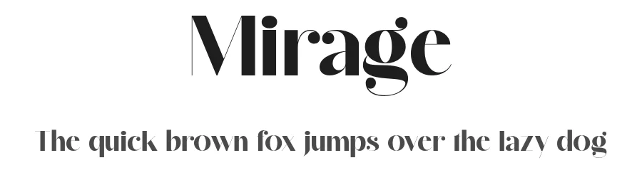 Mirage by VampStudio — Sans Serif Font
