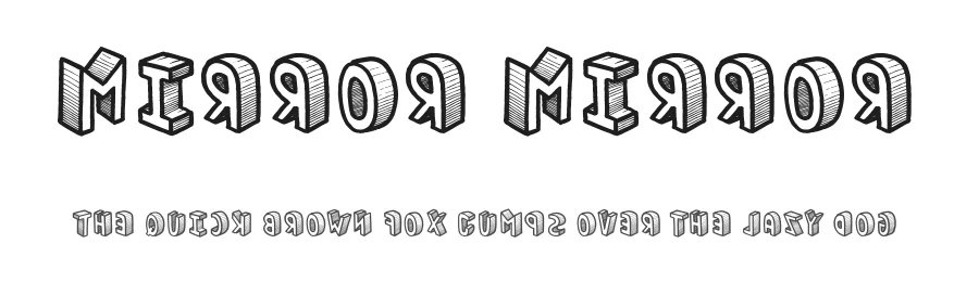 Mirror Mirror by JSH creates โ Decorative Font