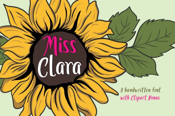 Miss Clara Font by Dreamink (7ntypes) โ Script Handwritten Font