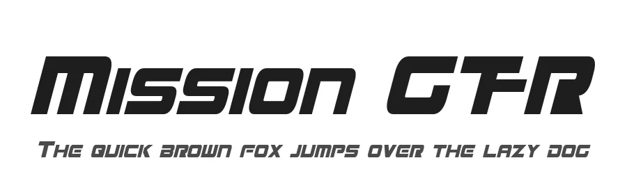 Mission GT-R by Pixel Sagas — Display Font