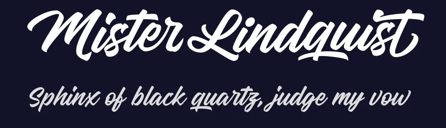 Mister Lindquist by Måns Grebäck — Script Handwritten Font — thumbnail 2