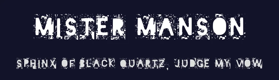 Mister Manson by Woodcutter — Decorative Font — thumbnail 2