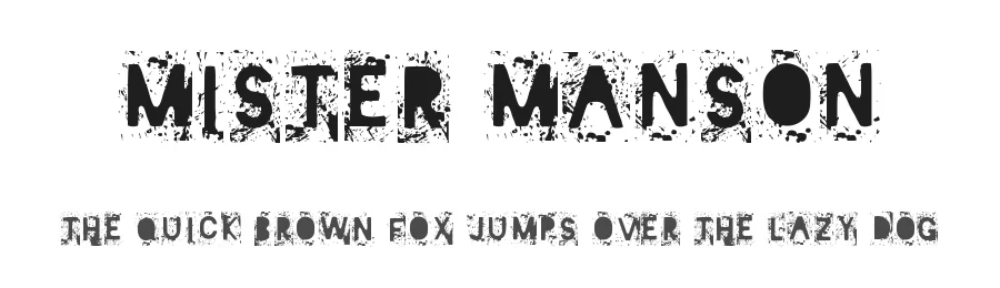 Mister Manson by Woodcutter — Decorative Font