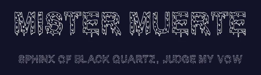 Mister Muerte by Woodcutter — Decorative Font — thumbnail 2